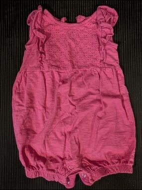 Carter's Hot Pink Eyelet Romper